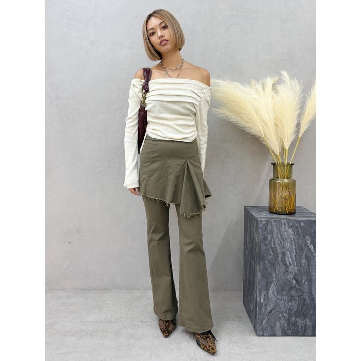 サイドドロストオフショルニットトップス | EVRIS | 詳細画像21 