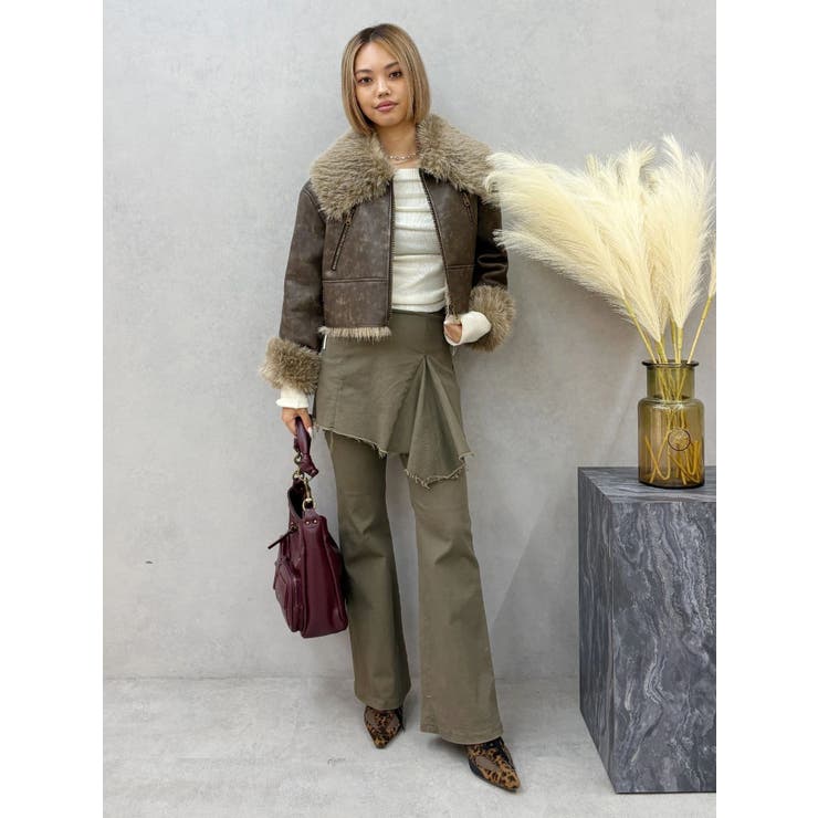 サイドドロストオフショルニットトップス | EVRIS | 詳細画像24 