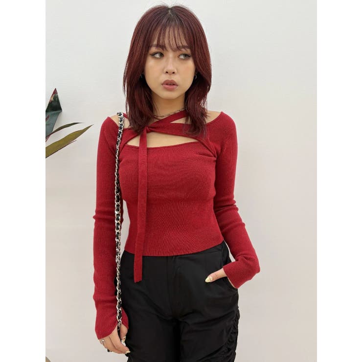 カットアウトニットトップス | EVRIS | 詳細画像10 