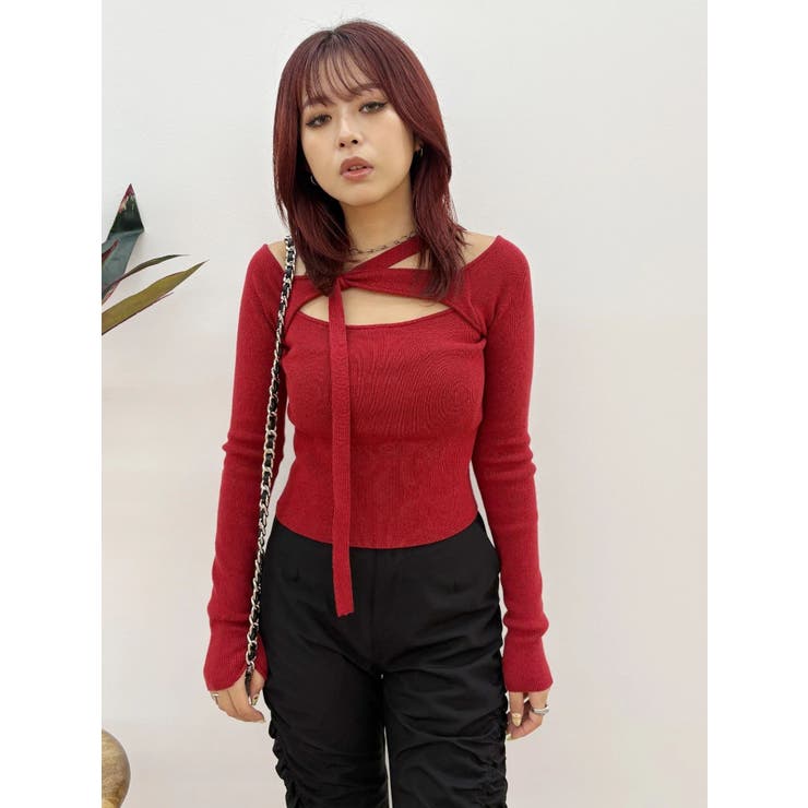 カットアウトニットトップス | EVRIS | 詳細画像11 