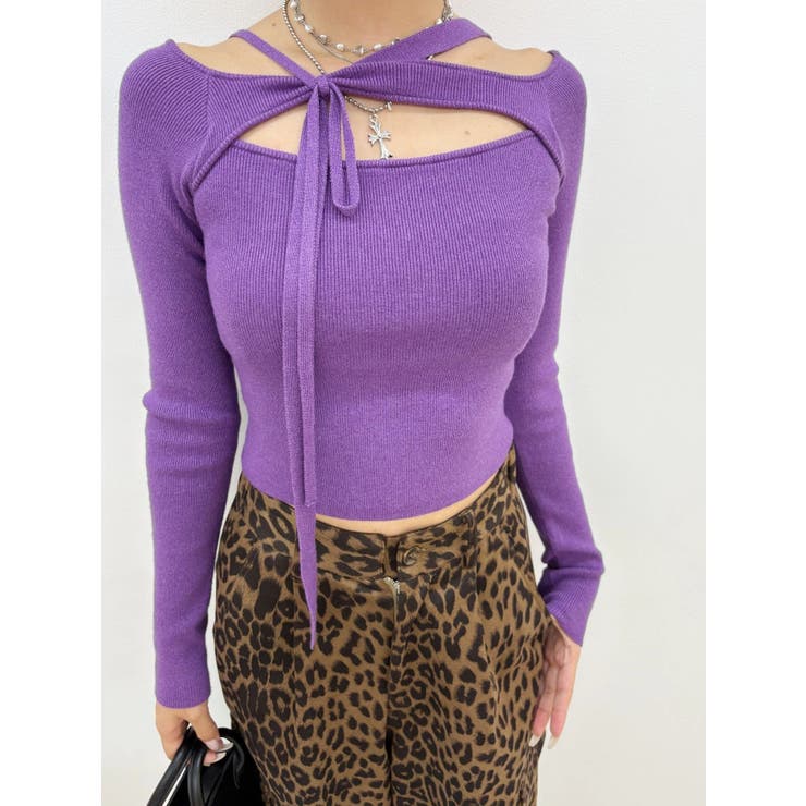 カットアウトニットトップス | EVRIS | 詳細画像17 