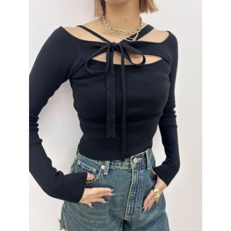 カットアウトニットトップス | EVRIS | 詳細画像2 