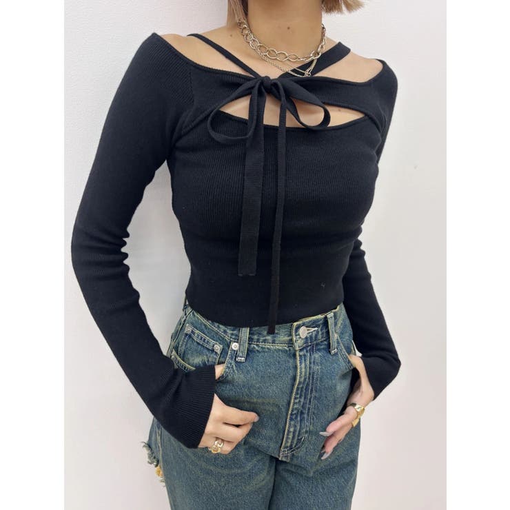 カットアウトニットトップス | EVRIS | 詳細画像3 