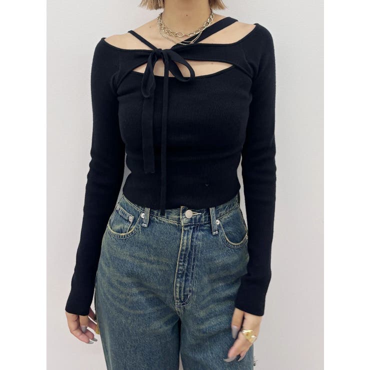 カットアウトニットトップス | EVRIS | 詳細画像4 