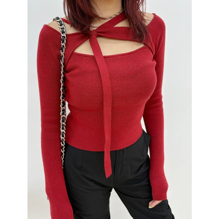 カットアウトニットトップス | EVRIS | 詳細画像8 