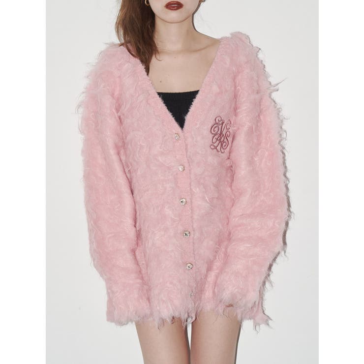 ビジューシャギーニットカーディガン | EVRIS | 詳細画像1 