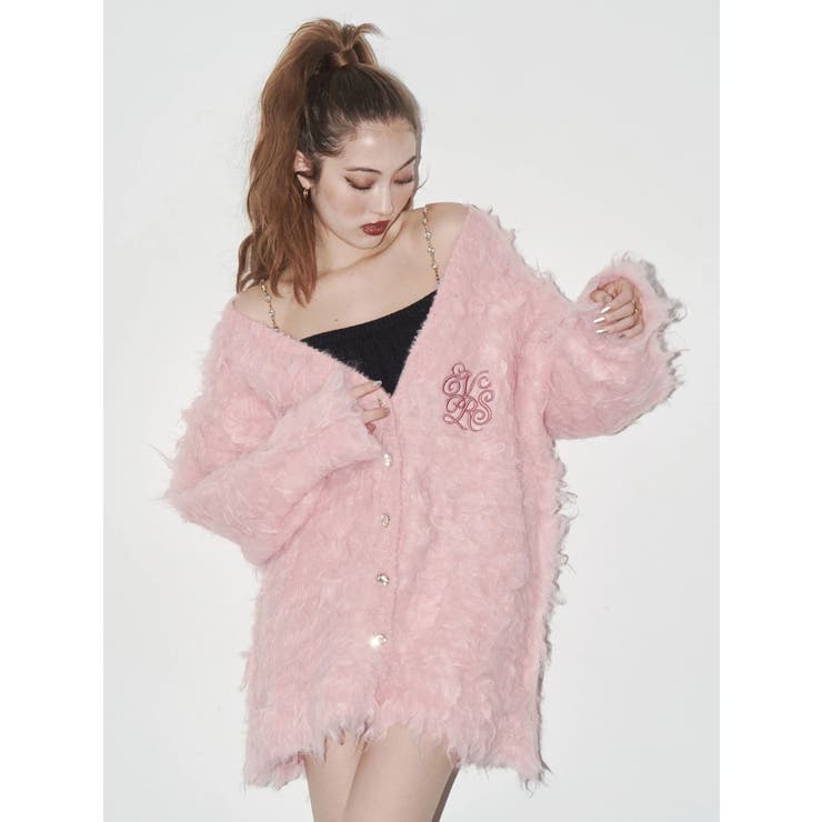 ビジューシャギーニットカーディガン | EVRIS | 詳細画像4 