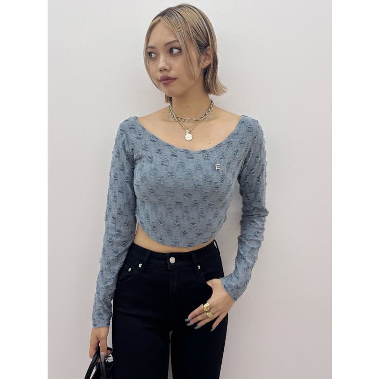 ダメージカットクロップドロンＴ | EVRIS | 詳細画像32 