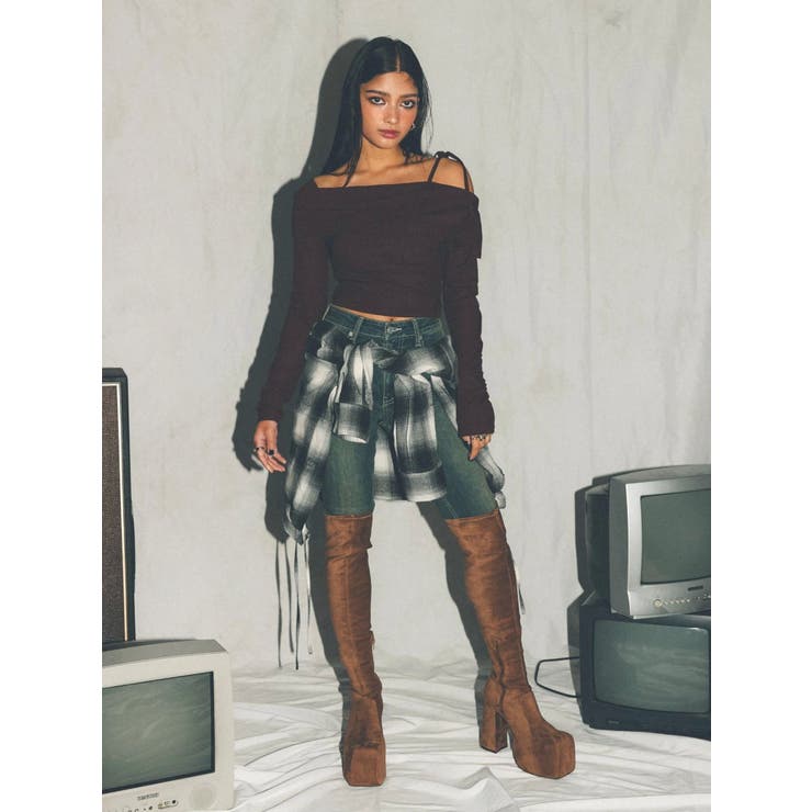 リブオフショルトップス | EVRIS | 詳細画像35 