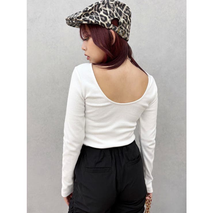 【WEB限定】バックオープンリブトップス | EVRIS | 詳細画像11 