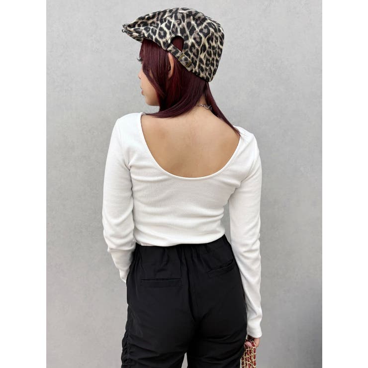 【WEB限定】バックオープンリブトップス | EVRIS | 詳細画像12 