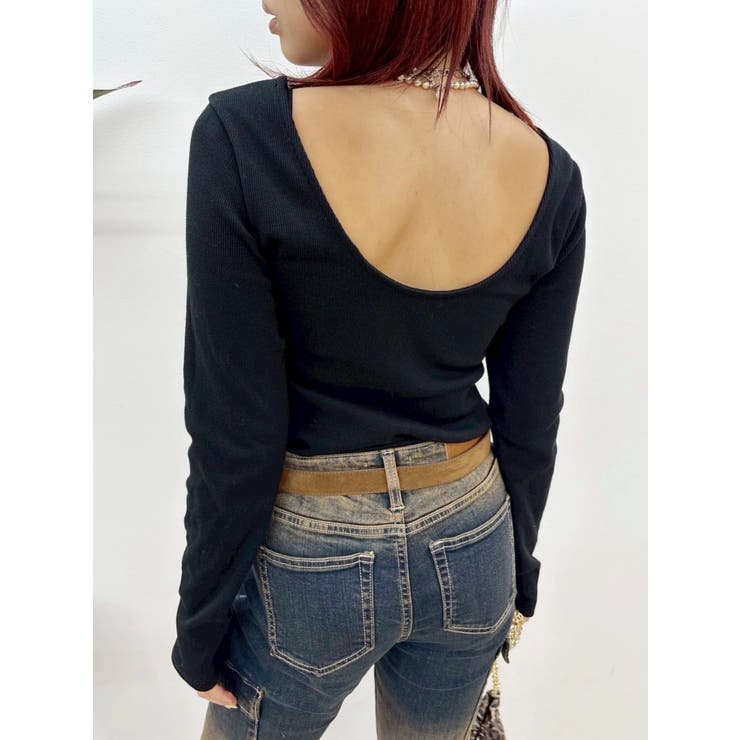 【WEB限定】バックオープンリブトップス | EVRIS | 詳細画像18 