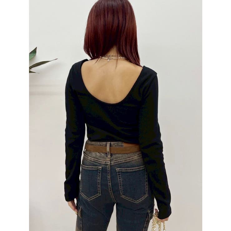 【WEB限定】バックオープンリブトップス | EVRIS | 詳細画像19 