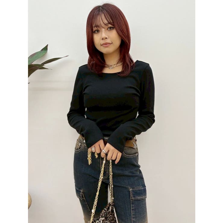 【WEB限定】バックオープンリブトップス | EVRIS | 詳細画像21 