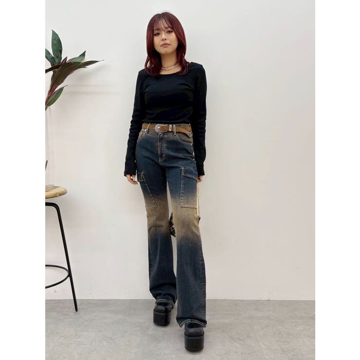 【WEB限定】バックオープンリブトップス | EVRIS | 詳細画像22 