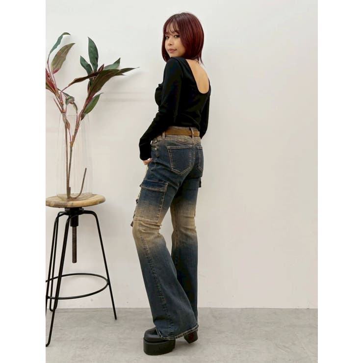 【WEB限定】バックオープンリブトップス | EVRIS | 詳細画像23 