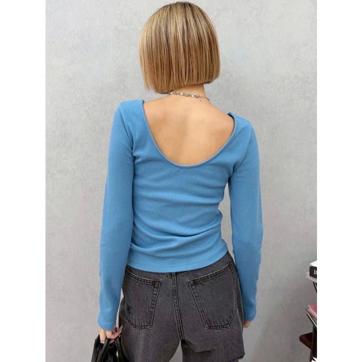 【WEB限定】バックオープンリブトップス | EVRIS | 詳細画像32 