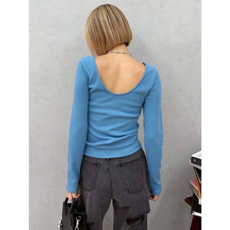 【WEB限定】バックオープンリブトップス | EVRIS | 詳細画像33 