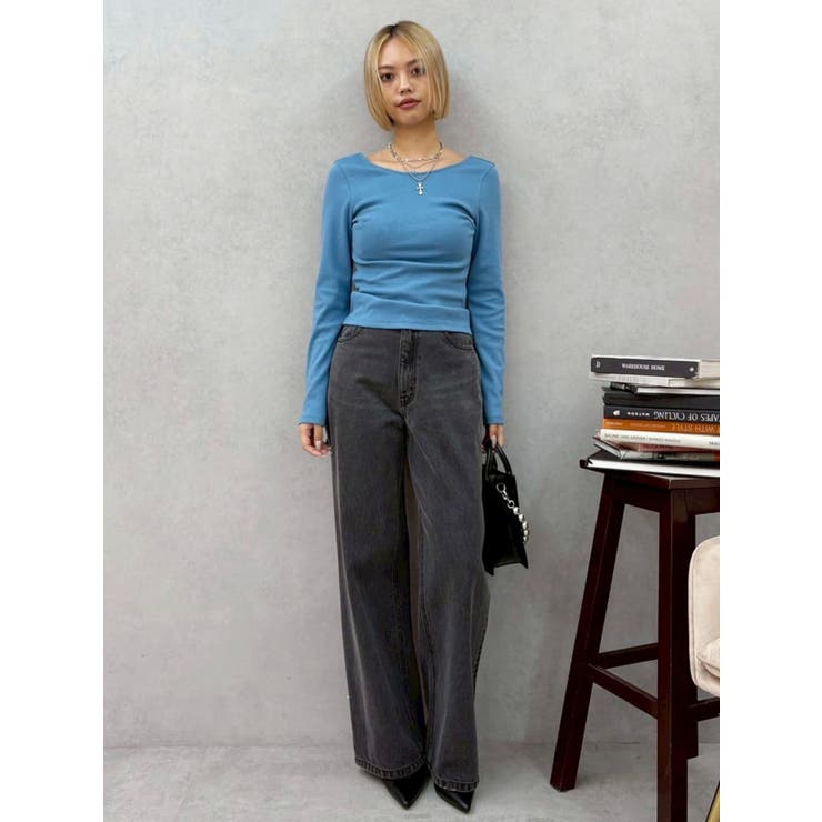 【WEB限定】バックオープンリブトップス | EVRIS | 詳細画像36 