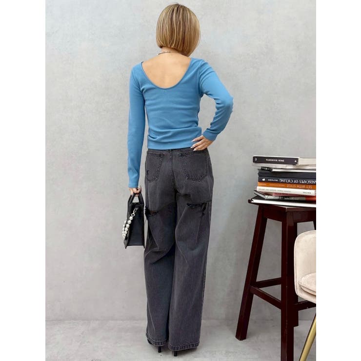 【WEB限定】バックオープンリブトップス | EVRIS | 詳細画像38 