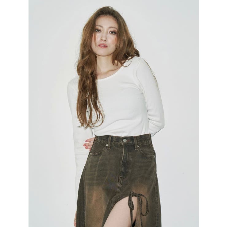 【WEB限定】バックオープンリブトップス | EVRIS | 詳細画像5 