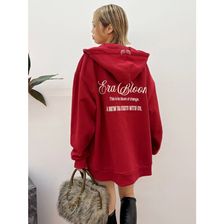 【裏起毛】era bloom グラフィックジップパーカー | EVRIS | 詳細画像32 