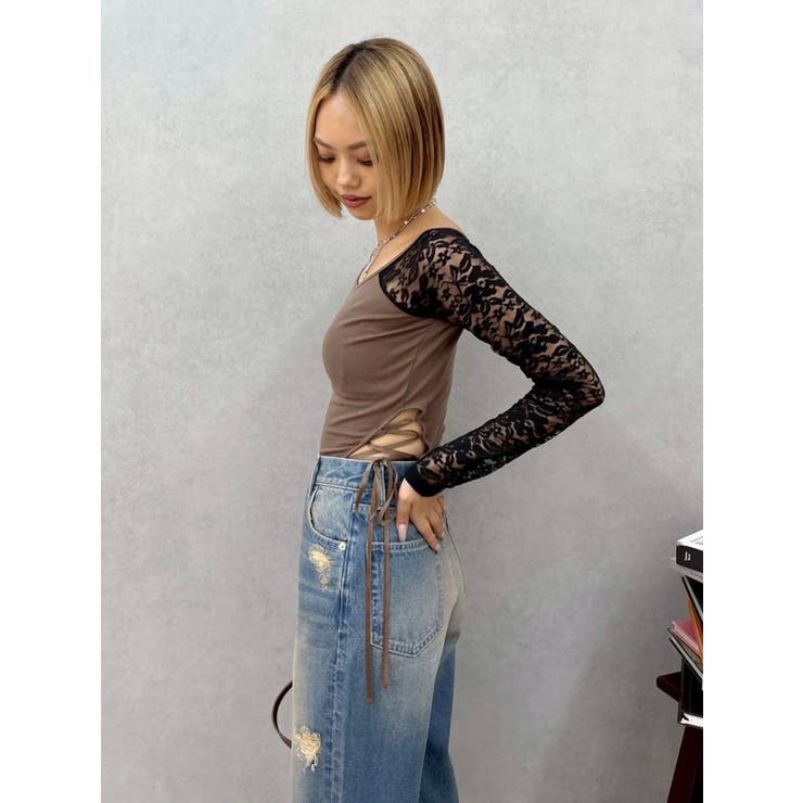 サイドレースアップデザイントップス | EVRIS | 詳細画像14 