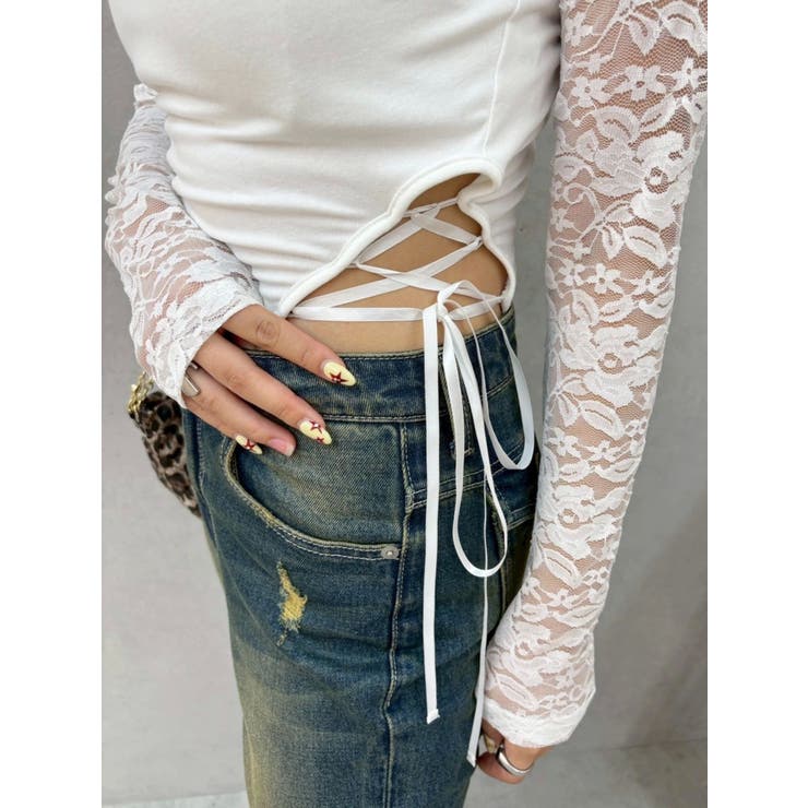 サイドレースアップデザイントップス | EVRIS | 詳細画像3 