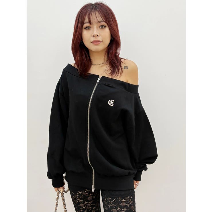 ジップアップオフショルトップス【セットアップ着用可能】 | EVRIS | 詳細画像17 