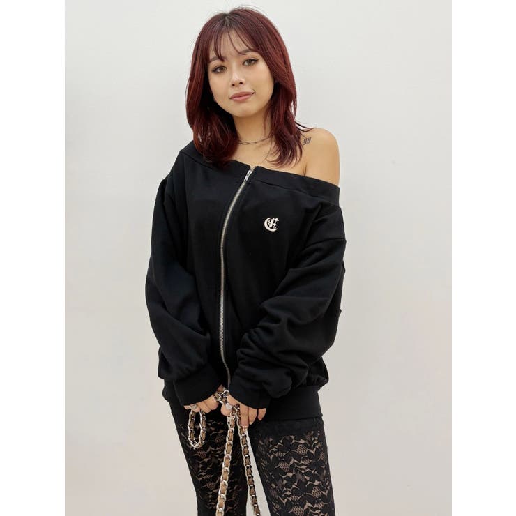 ジップアップオフショルトップス【セットアップ着用可能】 | EVRIS | 詳細画像18 