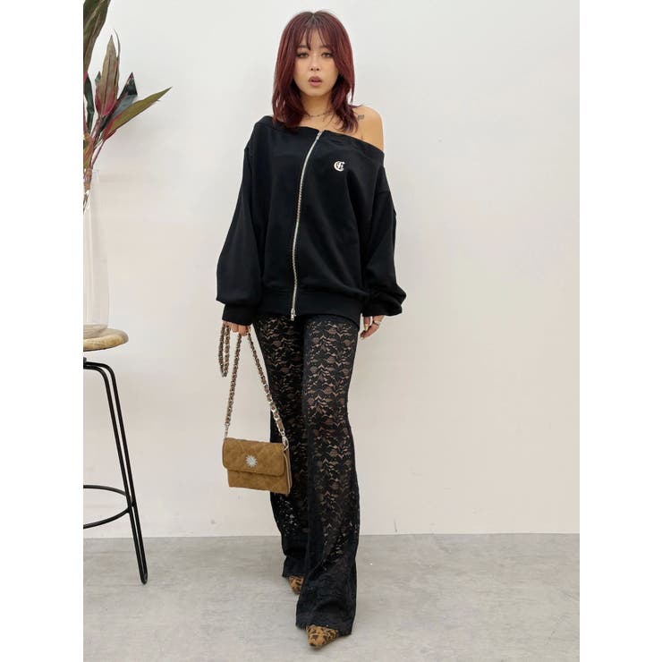 ジップアップオフショルトップス【セットアップ着用可能】 | EVRIS | 詳細画像19 