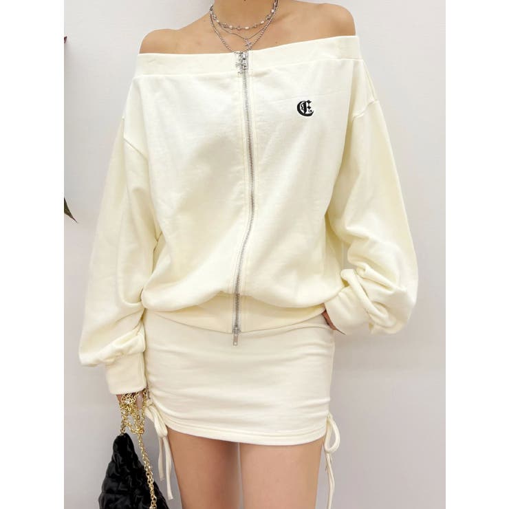 ジップアップオフショルトップス【セットアップ着用可能】 | EVRIS | 詳細画像23 