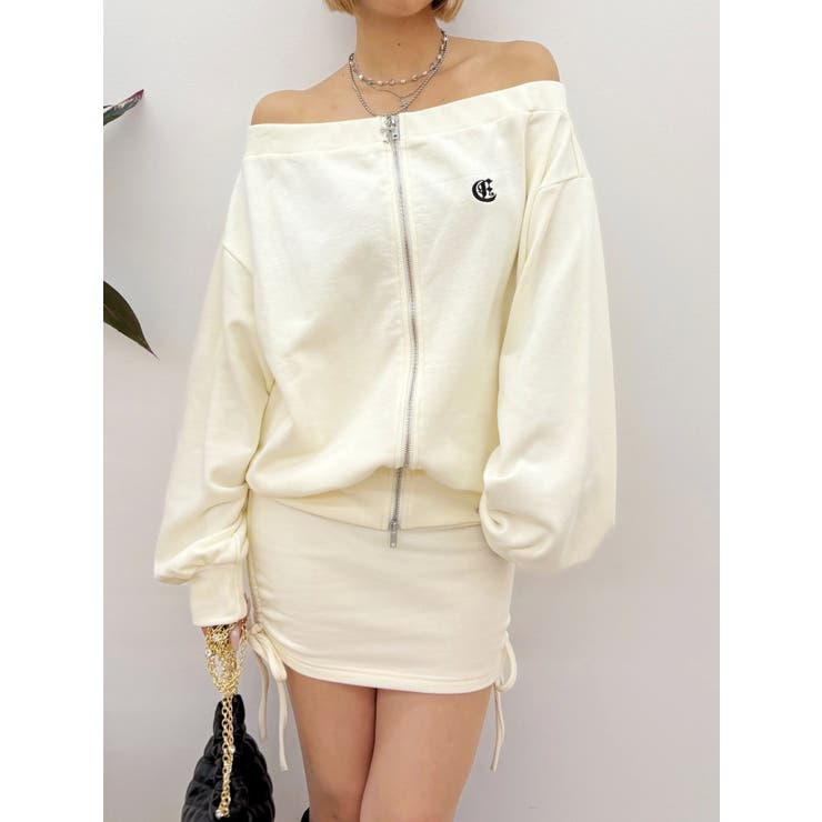 ジップアップオフショルトップス【セットアップ着用可能】 | EVRIS | 詳細画像24 