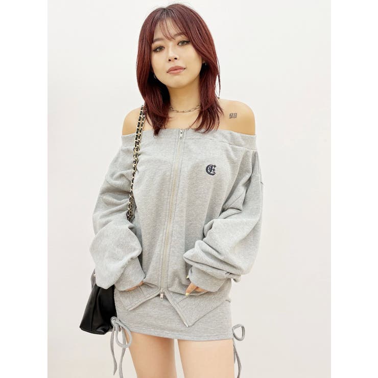 ジップアップオフショルトップス【セットアップ着用可能】 | EVRIS | 詳細画像35 