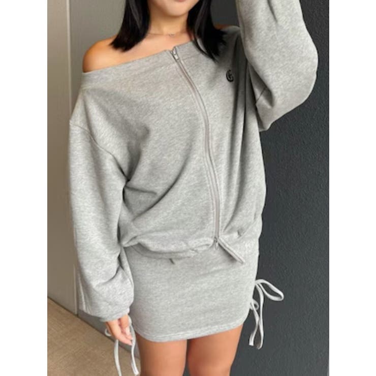 ジップアップオフショルトップス【セットアップ着用可能】 | EVRIS | 詳細画像7 