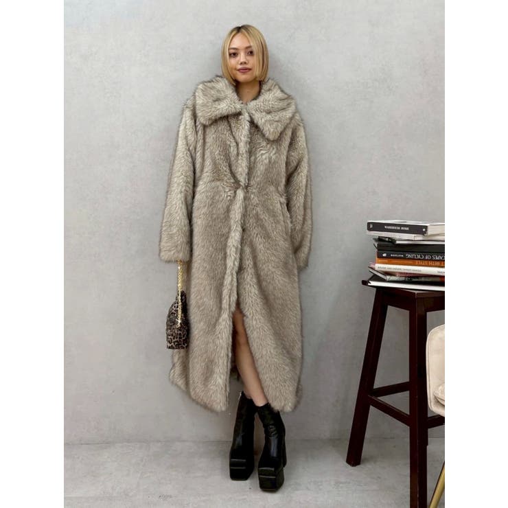 フェイクファーロングコート | EVRIS | 詳細画像21 