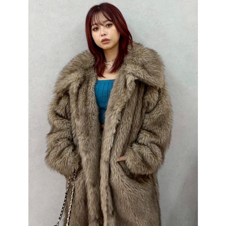 フェイクファーロングコート | EVRIS | 詳細画像24 