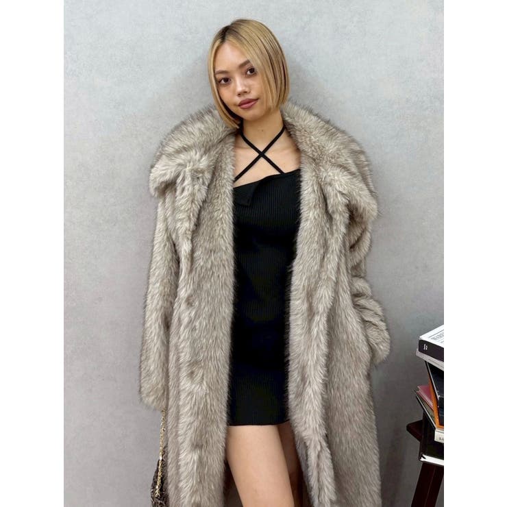 フェイクファーロングコート | EVRIS | 詳細画像9 