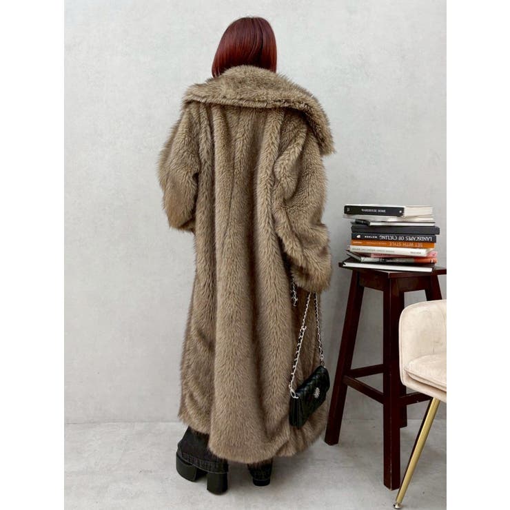 モカ | フェイクファーロングコート | EVRIS