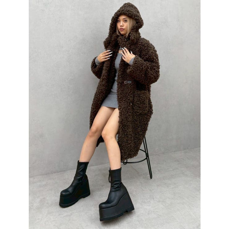 フェイクファーダッフルコート | EVRIS | 詳細画像14 