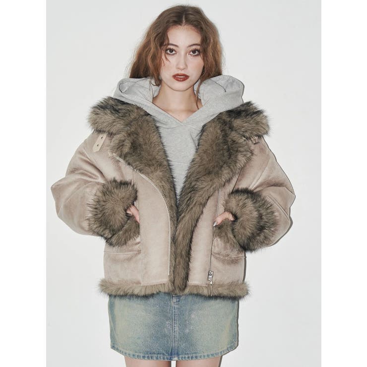 リバーシブルフェイクファーブルゾン[品番：MKSW0066699]｜EVRIS