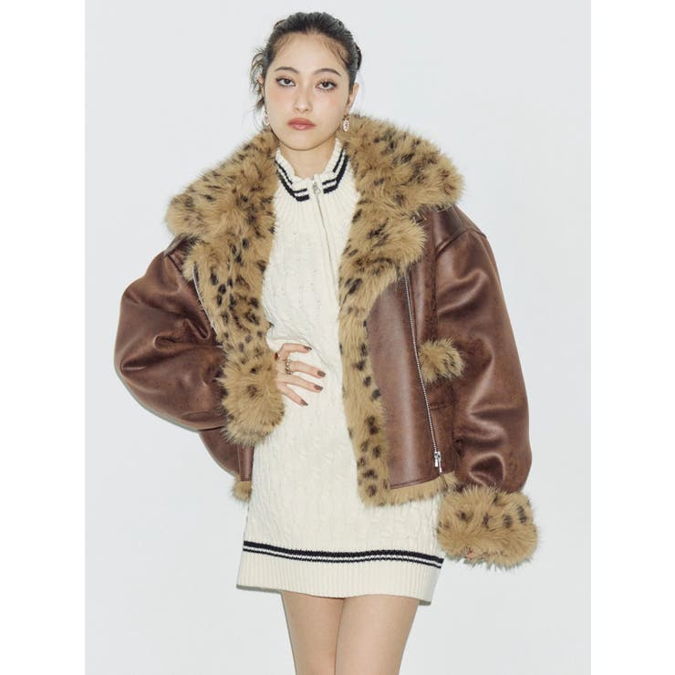 SNSでバズり中】リバーシブルフェイクファーブルゾン[品番