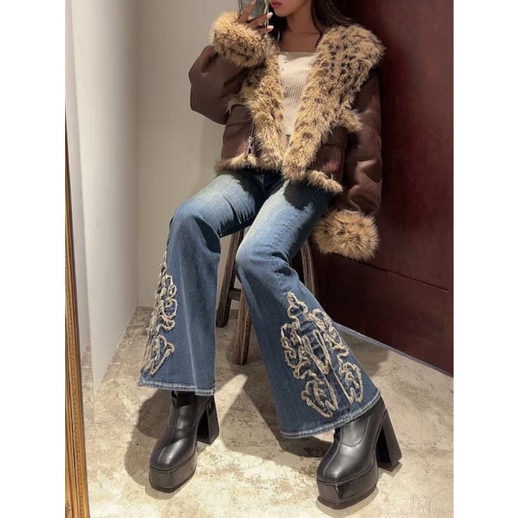 SNSでバズり中】リバーシブルフェイクファーブルゾン[品番