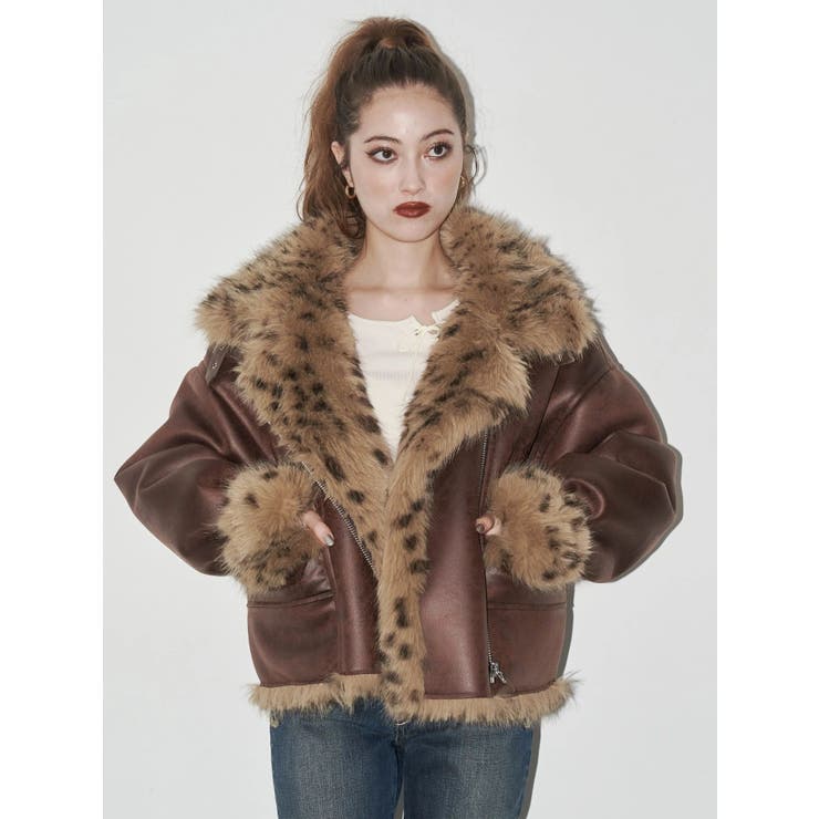 SNSでバズり中】リバーシブルフェイクファーブルゾン[品番