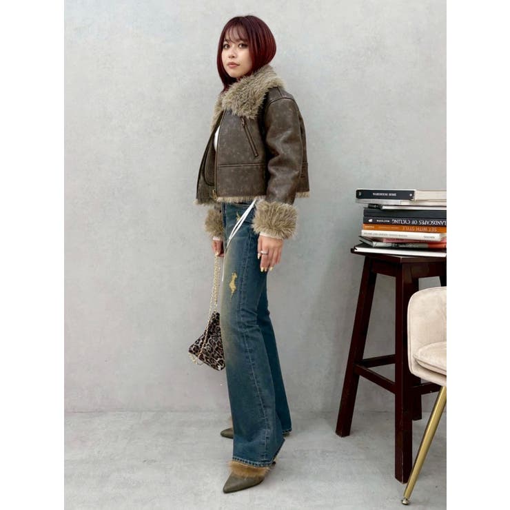 BIGカラーフェイクファーショートブルゾン | EVRIS | 詳細画像11 