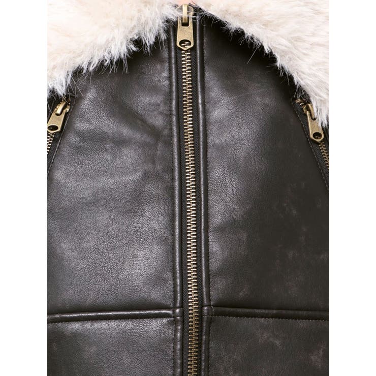 BIGカラーフェイクファーショートブルゾン | EVRIS | 詳細画像31 