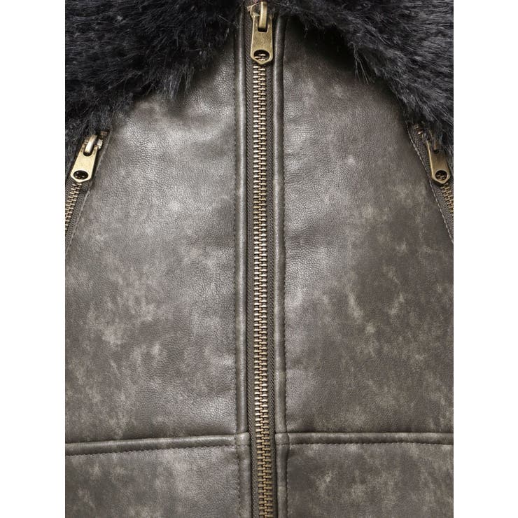 BIGカラーフェイクファーショートブルゾン | EVRIS | 詳細画像33 