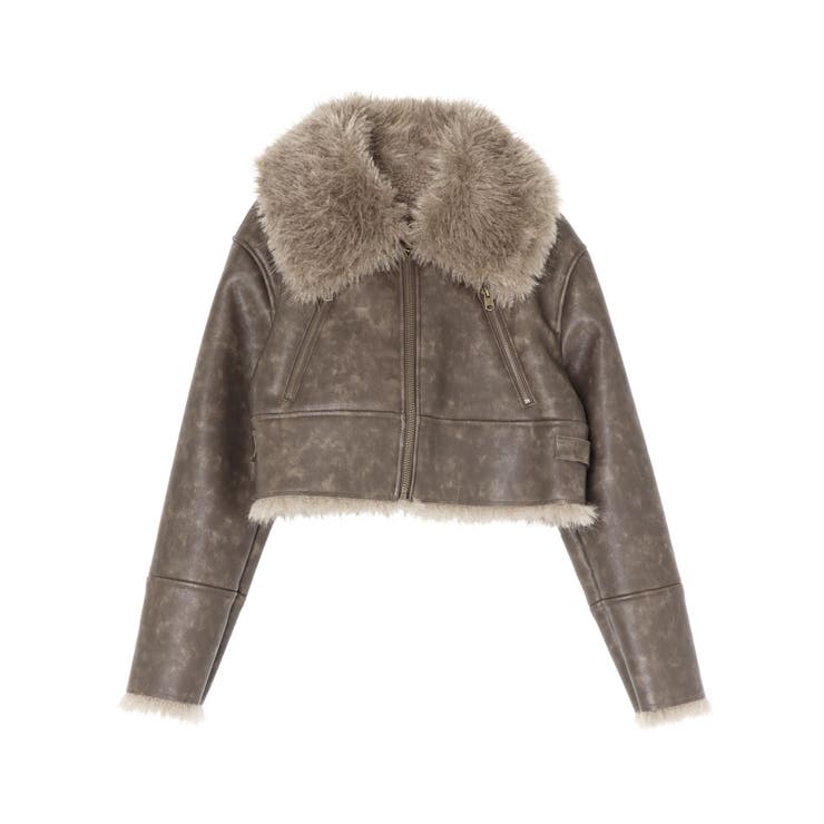 BIGカラーフェイクファーショートブルゾン | EVRIS | 詳細画像35 