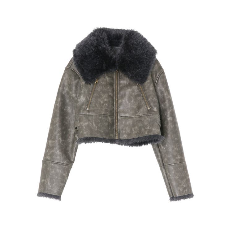 BIGカラーフェイクファーショートブルゾン | EVRIS | 詳細画像36 