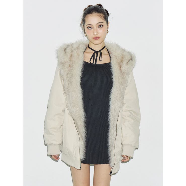 リバーシブルオーバーサイズフードブルゾン | EVRIS | 詳細画像2 